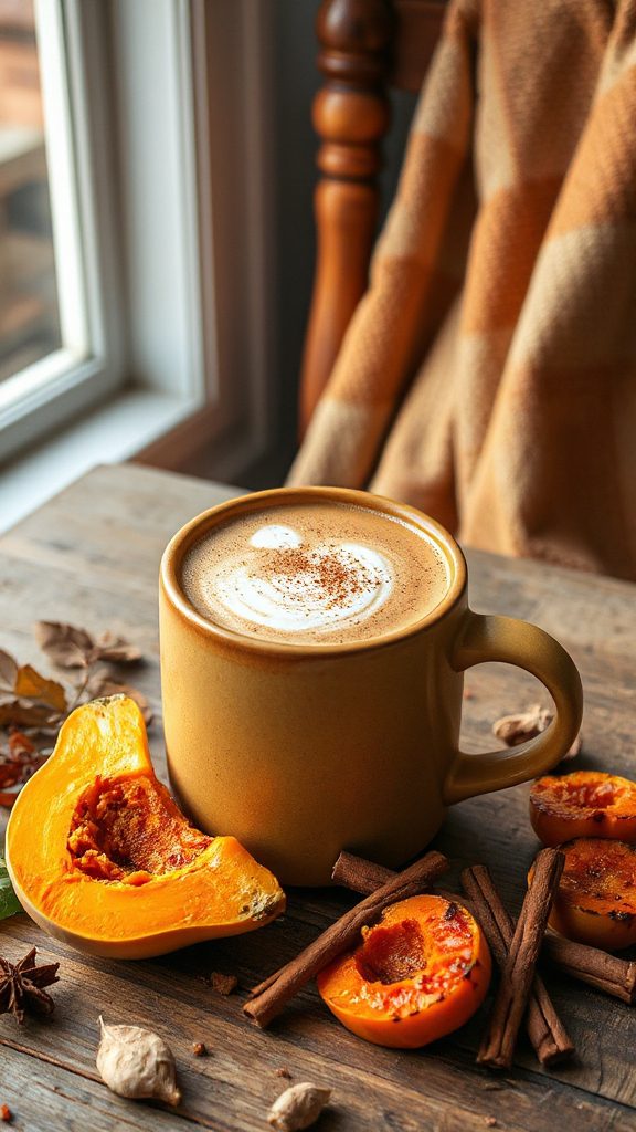 spiced butternut squash latte