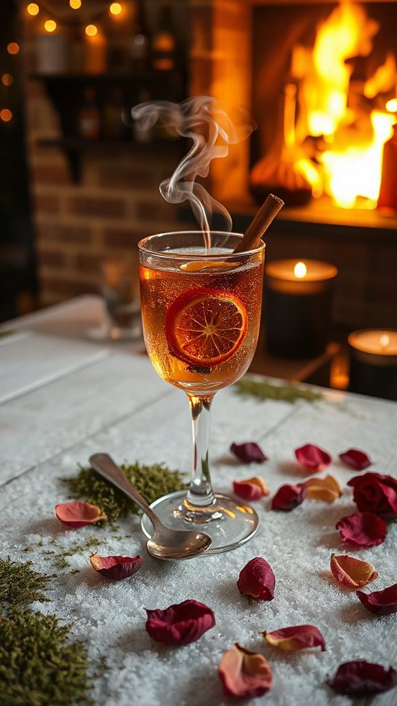 spiced cider gin tonic