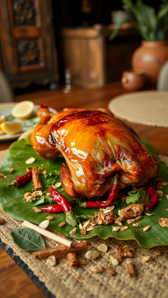 spiced duck wrapped delicately