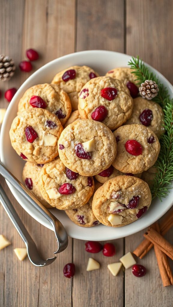 spiced holiday cranberry cookies