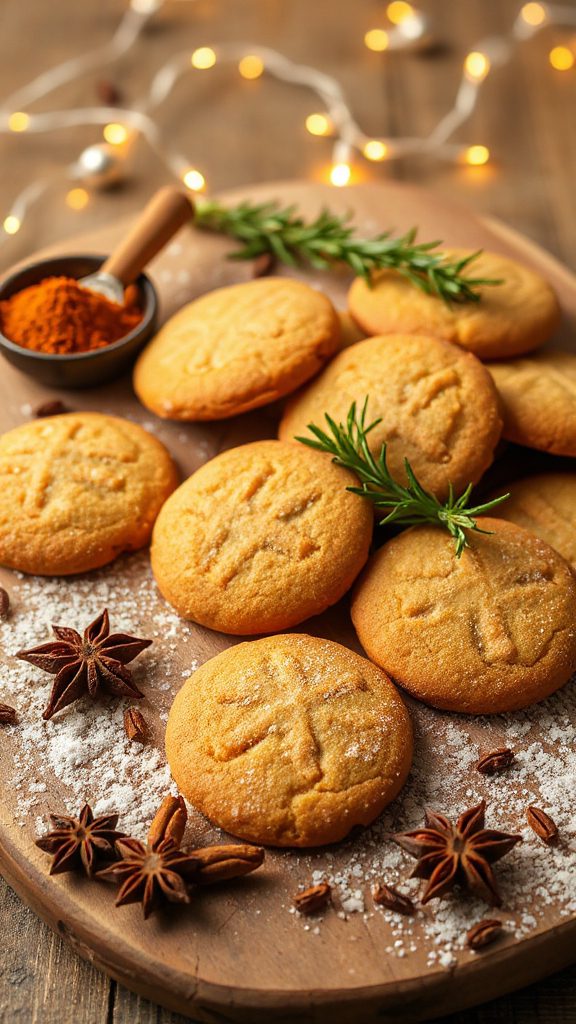 spiced holiday molasses cookies