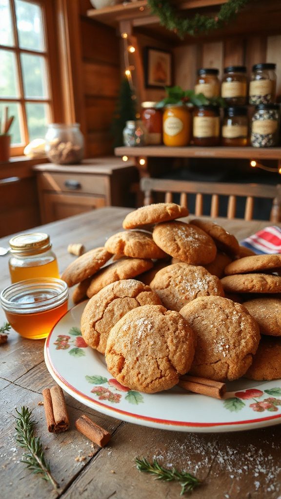 spiced honey molasses cookies