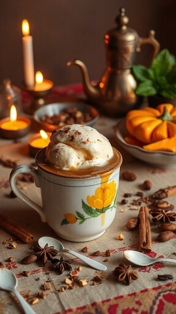 spiced ice cream coffee dessert