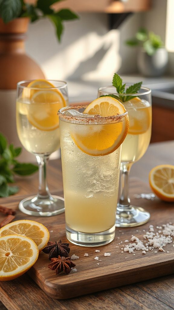 spiced lemonade festive cocktail