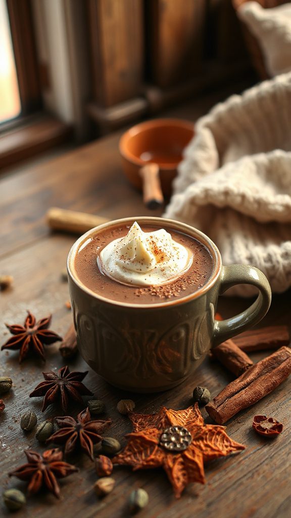 spiced mace hot chocolate recipe