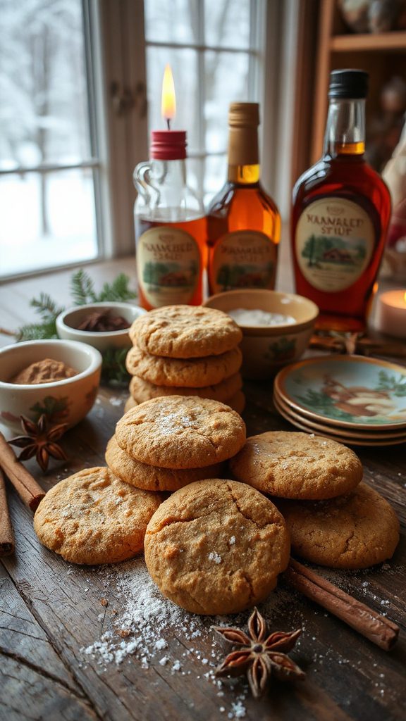 spiced maple molasses cookies