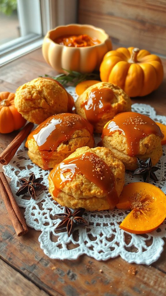 spiced maple pumpkin biscuits