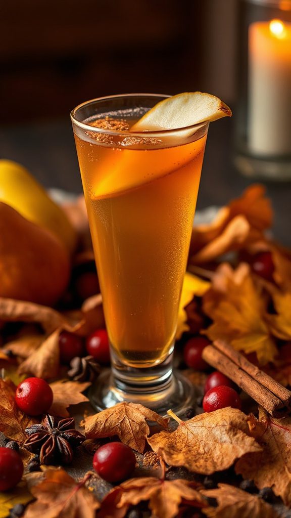 spiced pear cocktail delight