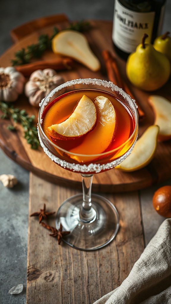 spiced pear garlic cocktail recipe spiced pear garlic cocktail recipe