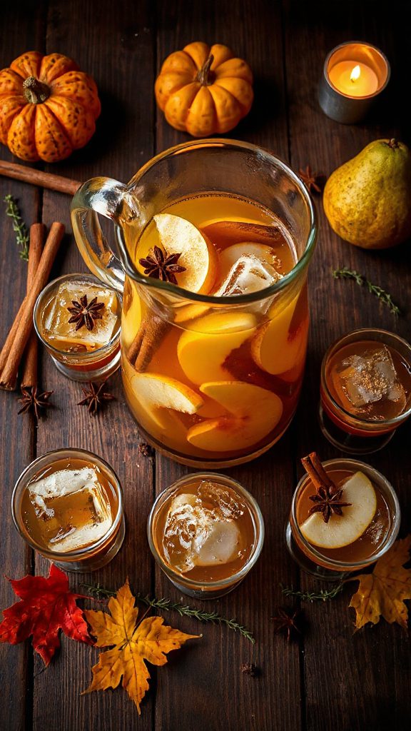 spiced pear vodka cocktail
