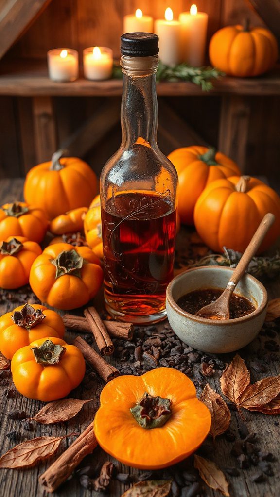 spiced persimmon rum infusion