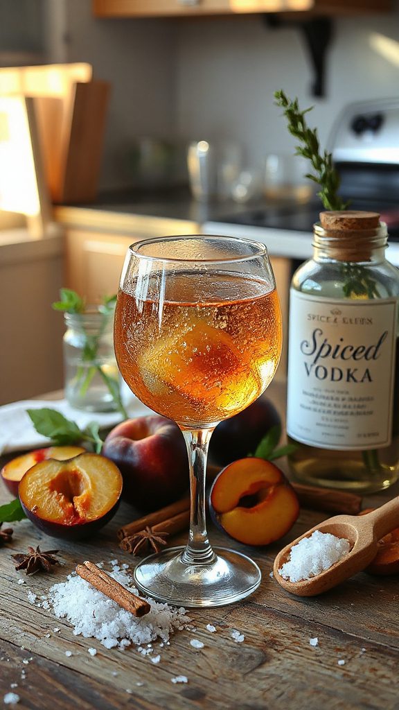 spiced plum vodka fizz spiced plum vodka fizz