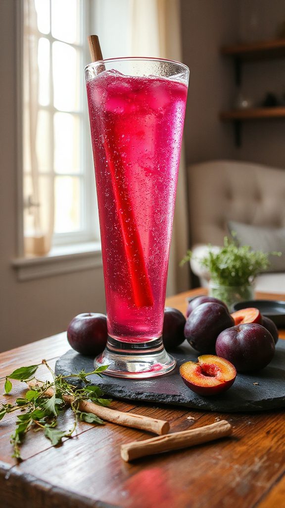 spiced plum vodka fizz spiced plum vodka fizz