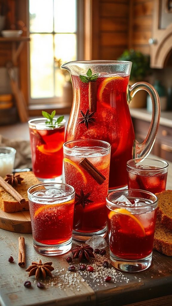 spiced pomegranate fall punch