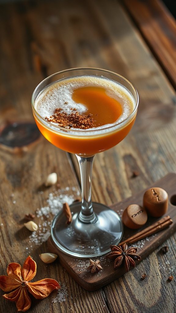 spiced pumpkin gingerbread martini