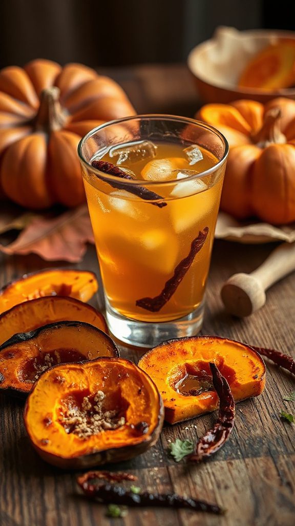 spiced pumpkin mezcal cocktail