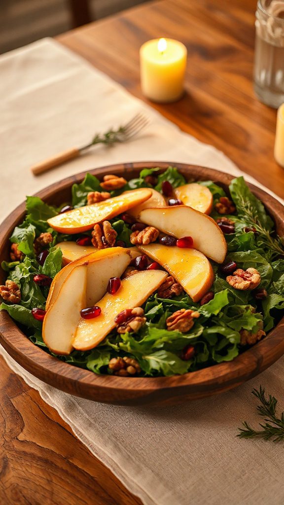 spiced salad with pears