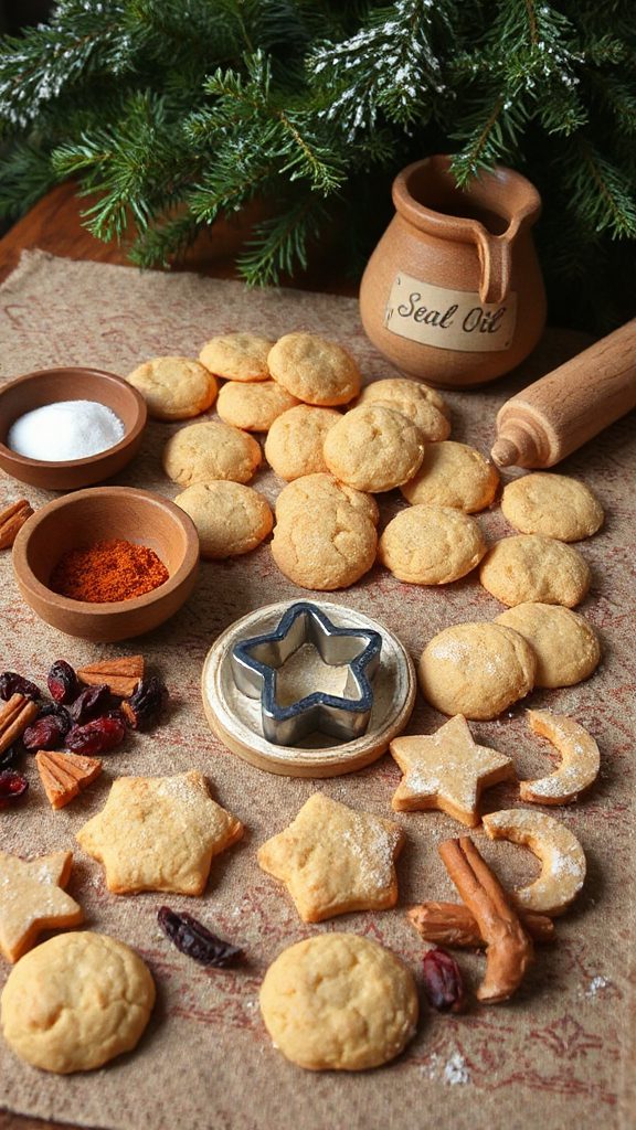 spiced seal oil cookies