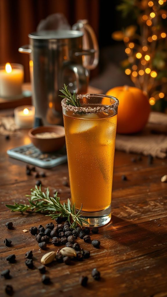 spiced vodka tonic cocktail