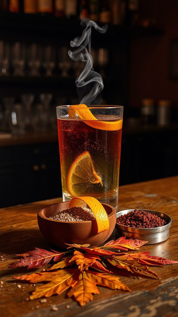 spiced za atar old fashioned cocktail