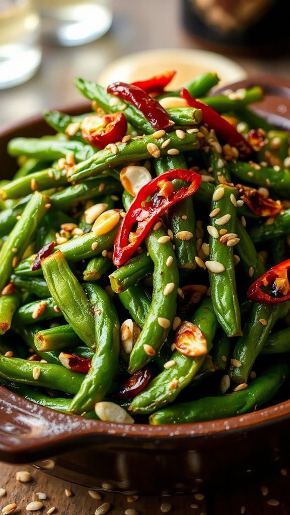 spicy asian green bean casserole