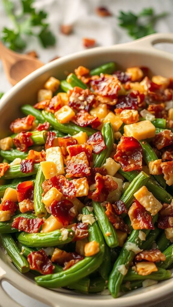 spicy bacon green bean casserole