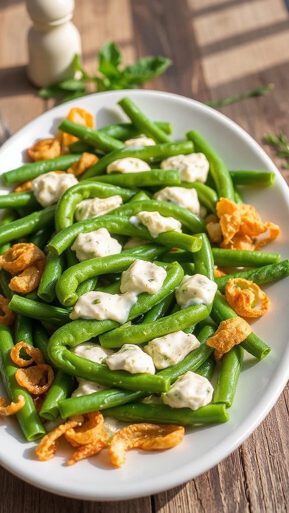 spicy boursin green bean casserole