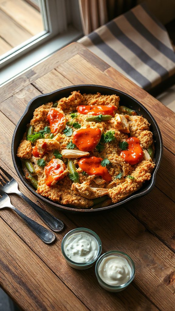 spicy buffalo chicken casserole