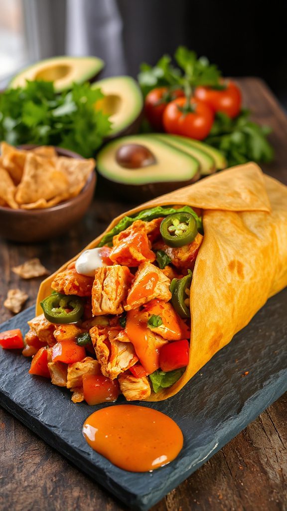 spicy buffalo chicken wrap