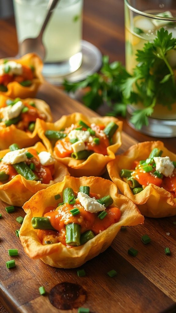 spicy buffalo green bean appetizers