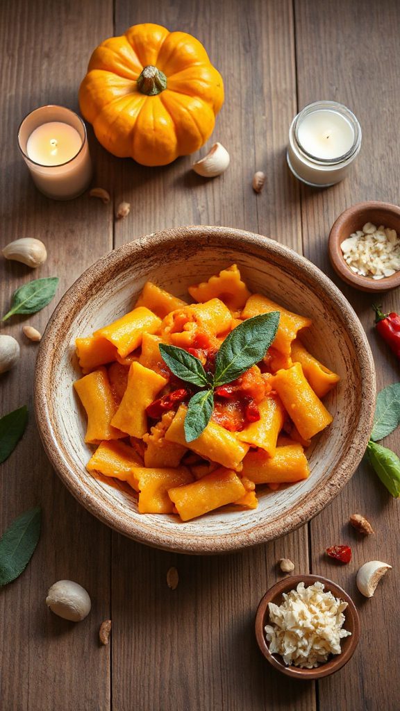 spicy butternut squash pasta