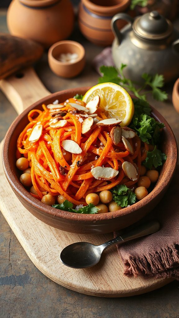spicy carrot chickpea salad