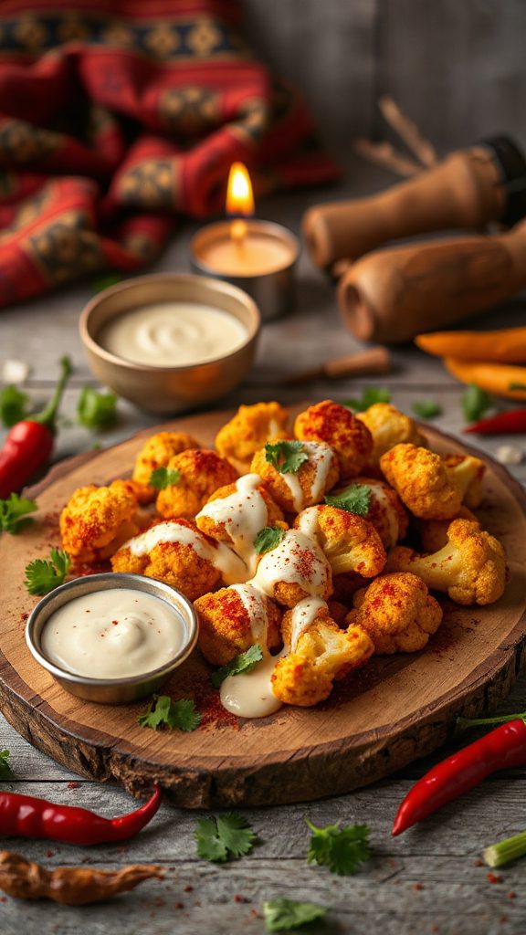 spicy cauliflower cheese bites