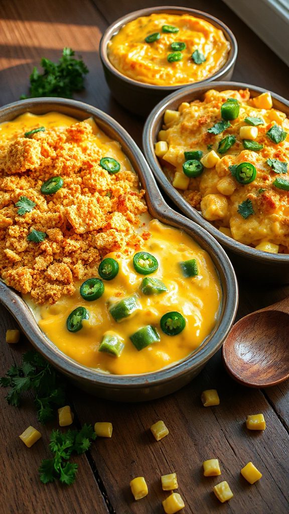 spicy cheddar corn casserole