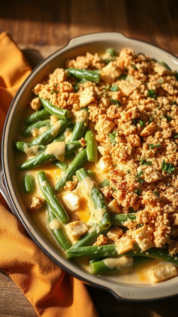 spicy cheddar green bean bake spicy cheddar green bean bake