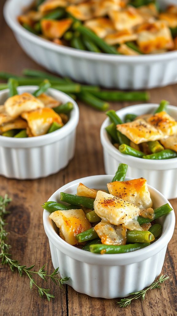 spicy cheddar green bean casserole
