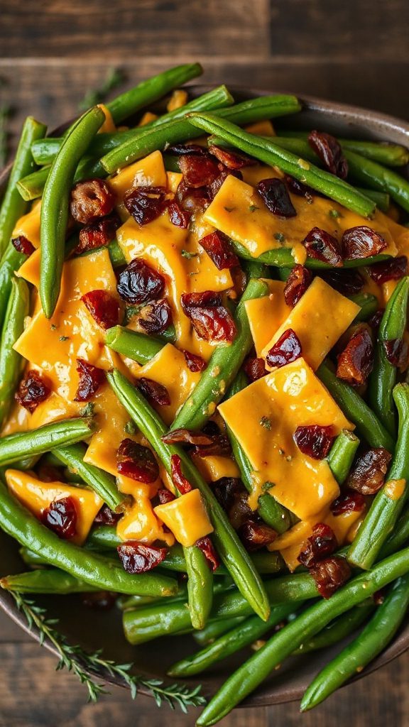 spicy cheddar green bean medley spicy cheddar green bean medley