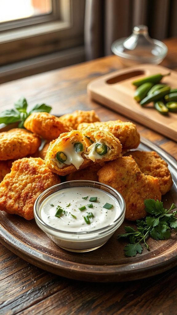 spicy cheesy chicken nuggets spicy cheesy chicken nuggets