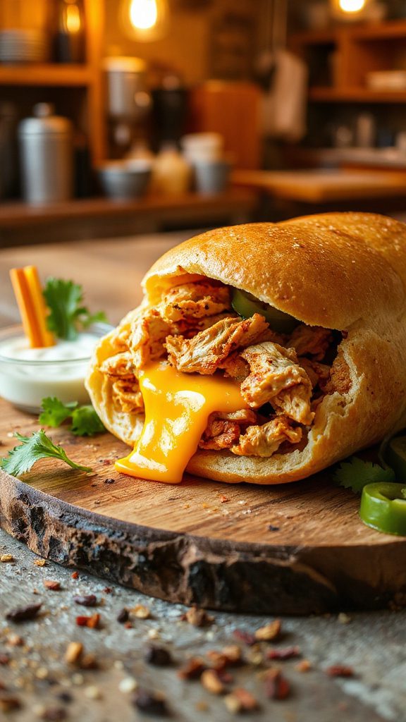 spicy chicken cheese rolls