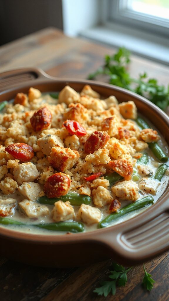 spicy chicken green bean casserole