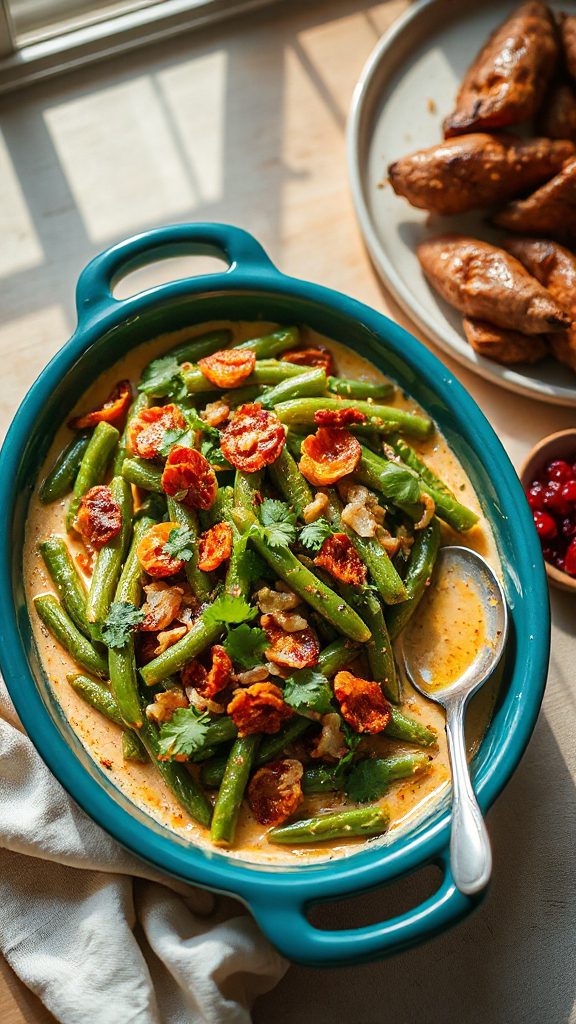 spicy chipotle green beans casserole spicy chipotle green beans casserole
