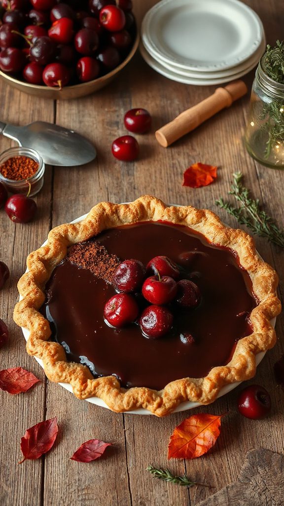 spicy chocolate cherry pie spicy chocolate cherry pie