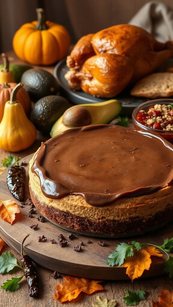 spicy chocolate pumpkin cheesecake