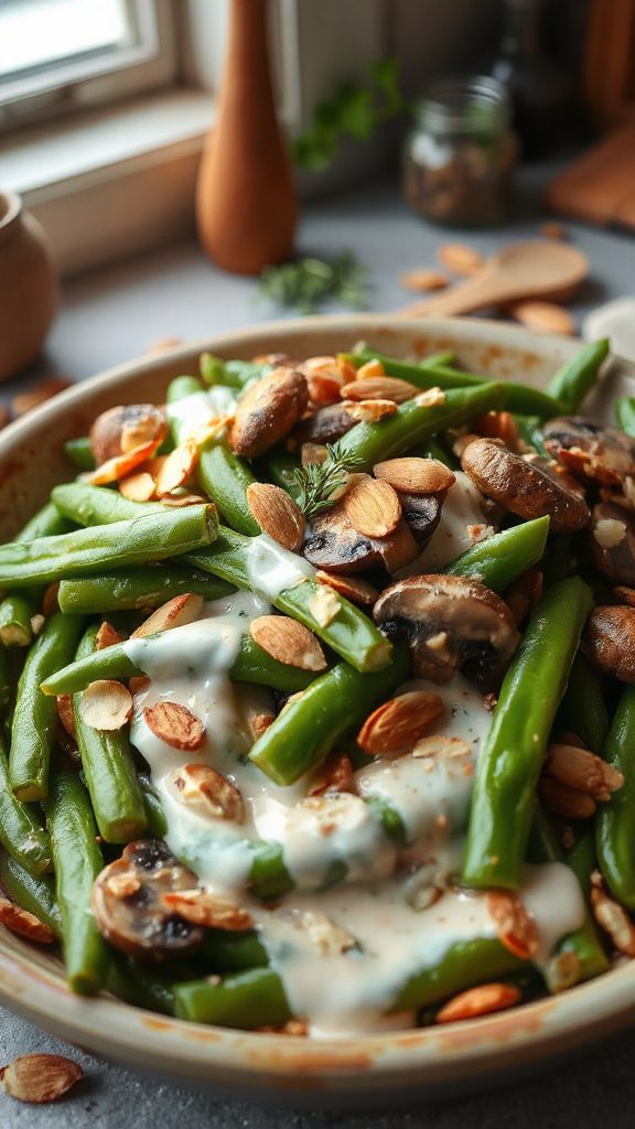 spicy coconut green bean casserole