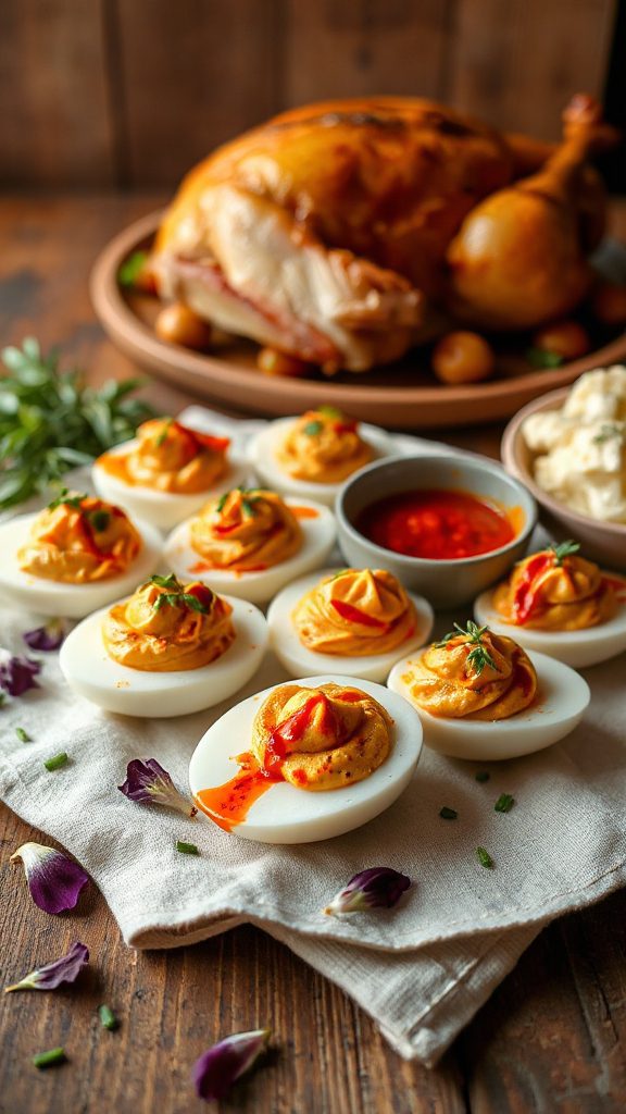spicy creamy deviled eggs