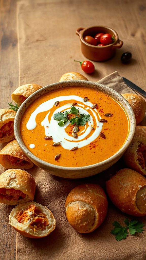 spicy creamy pumpkin soup spicy creamy pumpkin soup