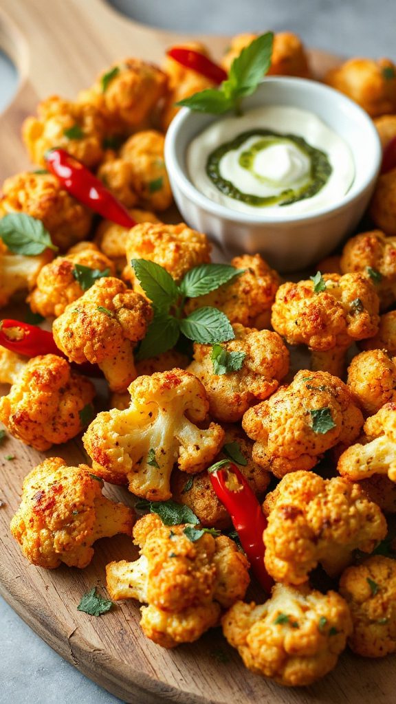 spicy crunchy cauliflower bites