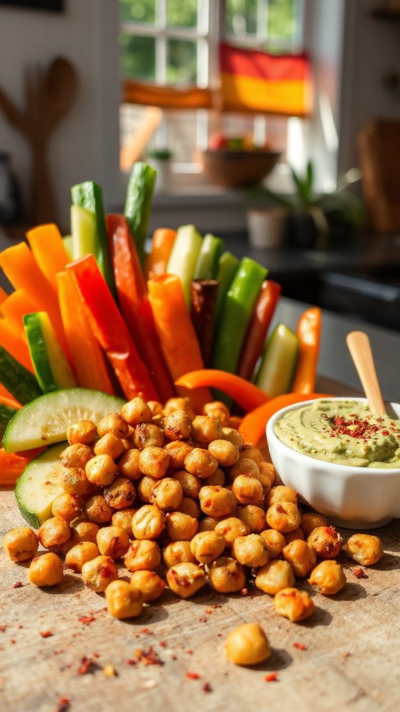 spicy crunchy chickpeas veggies spicy crunchy chickpeas veggies