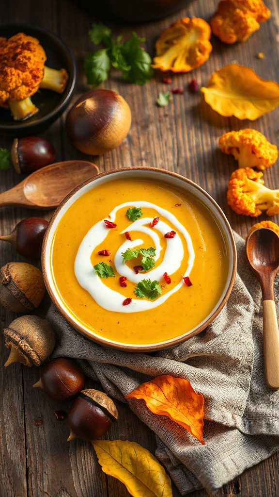 spicy curried cauliflower soup