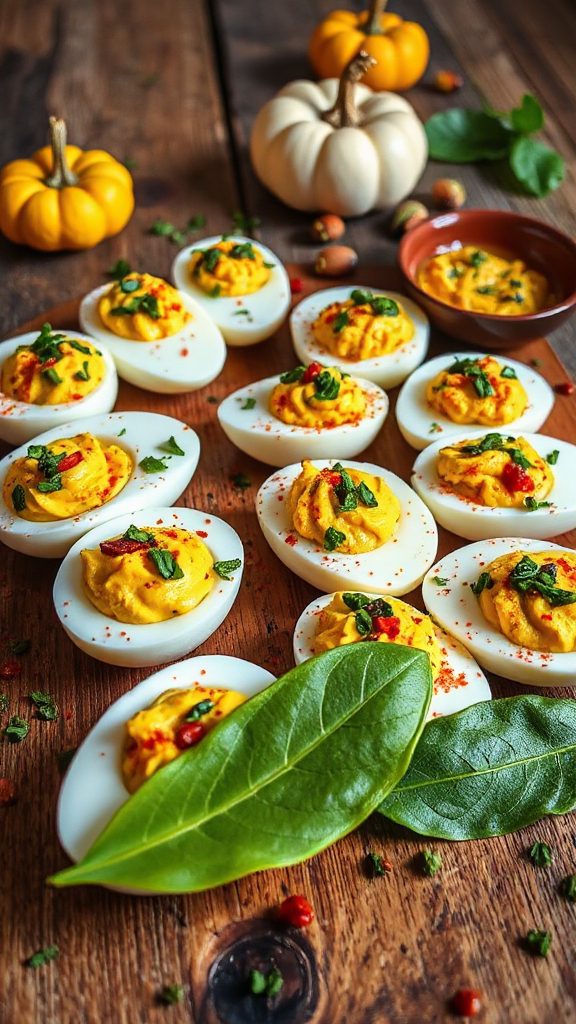 spicy curry leaf deviled eggs spicy curry leaf deviled eggs